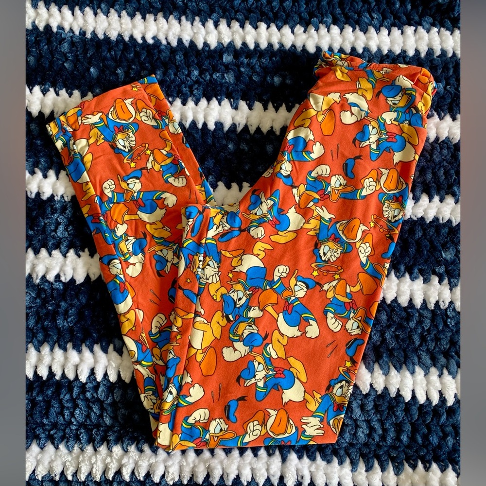 LuLaRoe OS Angry Donald Duck Disney Leggings